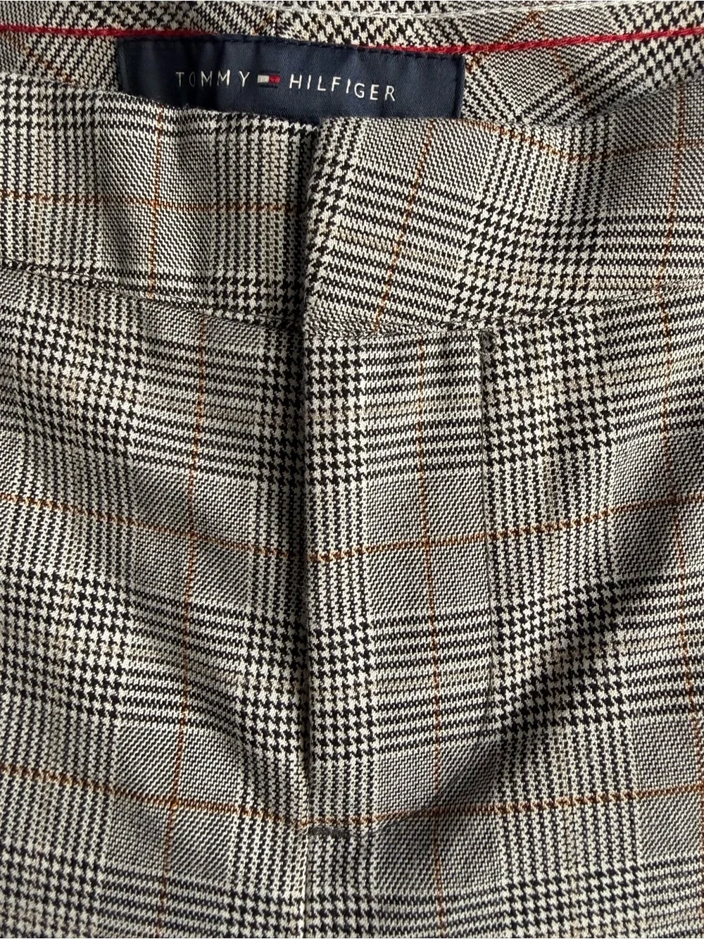 Tommy Hilfiger Women's Gray Plaid Hampton Trouser Pants Size 2